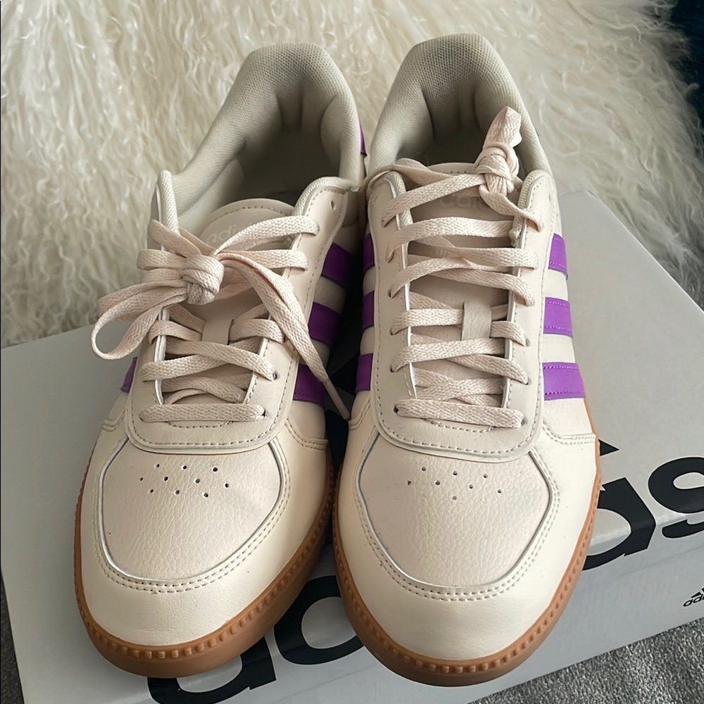 adidas Breaknet Sleek Cream and Purple